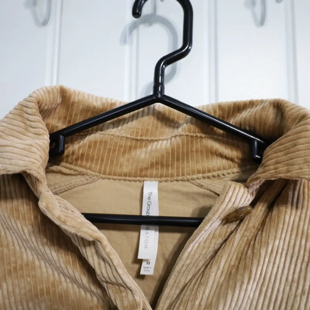 Aritzia The Group Babaton Oversized Brown/Tan Corduroy Jacket Womens Size XS - Picture 8 of 13